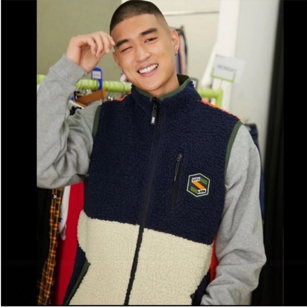 NWT Scotch & Soda Reversible Sherpa Vest